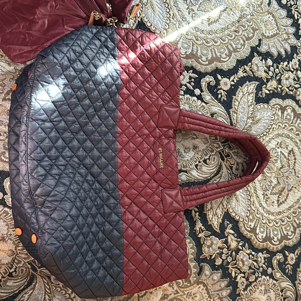 MZ Wallace Two-Tone Deluxe Quilted Handbag